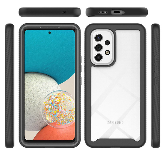 Tok Samsung Galaxy A53 5G készülékhez, Shockproof, fóliával, kék