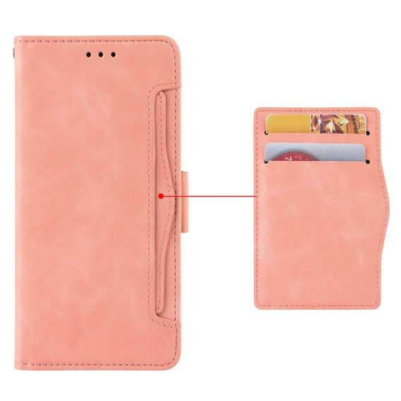 Pattintható tok a Samsung Galaxy A25 5G, Card Slot, rózsaszín