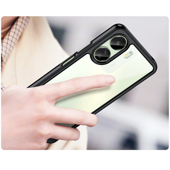 Telefontok a Xiaomi Redmi 13C / Poco C65, Fusion Hybrid, átlátszó / fekete