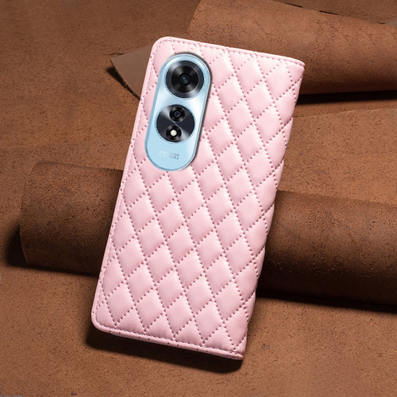 Pattintható tok a Oppo A60, Wallet, BINFEN COLOR, rózsaszín