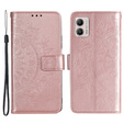 Pattintható tok a Motorola Moto G53 5G, Mandala Flower, rózsaszín rose gold