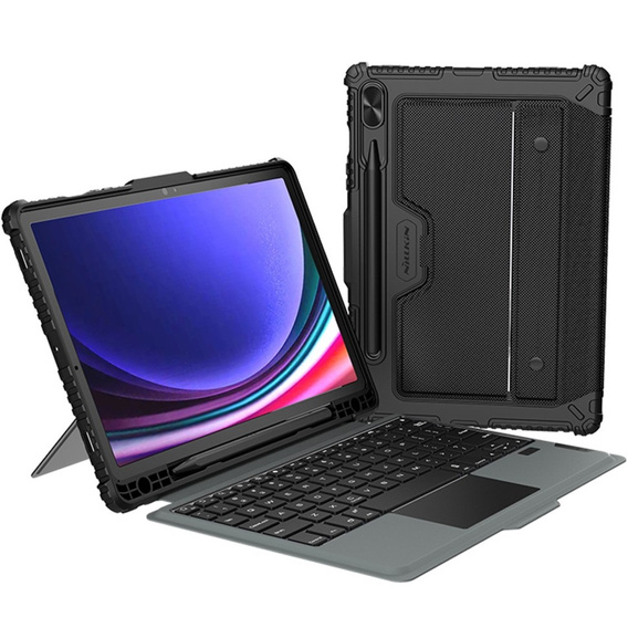 Tok + billentyűzet Galaxy Tab S9, NILLKIN Bumper Pen Slot, fekete