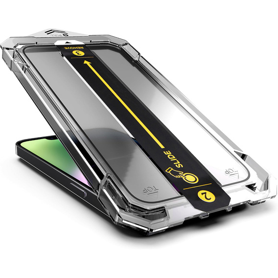 2x edzett üveg iPhone 16e / 14 / 13 / 13 Pro, ERBORD Easy App Full Screen Protector