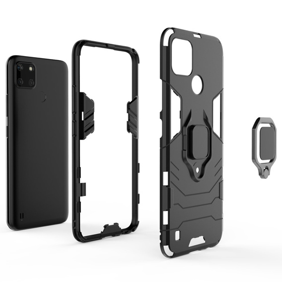 Telefontok a Realme C21Y, Kickstand Ring, fekete