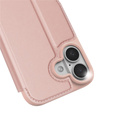 Dux Ducis tok iPhone 17 készülékhez, Skin Pro, patenttal, kártyafoglalattal, rózsaszínű