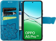 Pattintható tok a Oppo A5 Pro 5G, Butterfly, kék