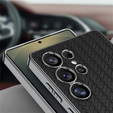 Telefontok a Samsung Galaxy S25 Ultra, GKK Woven Leather, fekete
