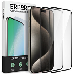 2x kerámia ERBORD hibrid üveg a iPhone 15 Pro Max