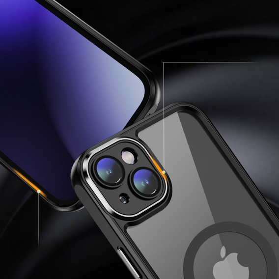 Tok iPhone 15 Plus, ERBORD Impact Guard, MagSafe, fekete