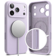 Ringke tok iPhone 17 Pro Max készülékhez, szilikon mágneses MagSafe, világos lila