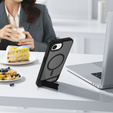 Tok iPhone 16E, Kickstand Matt Case, MagSafe, fekete