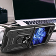 Páncélozott telefontok a Samsung Galaxy Z Flip5 5G, Nox Case Ring, fekete