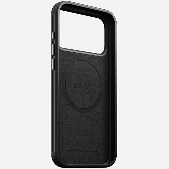 Nomad tok iPhone 17 Pro Max készülékhez, Modern bőr tok, fekete