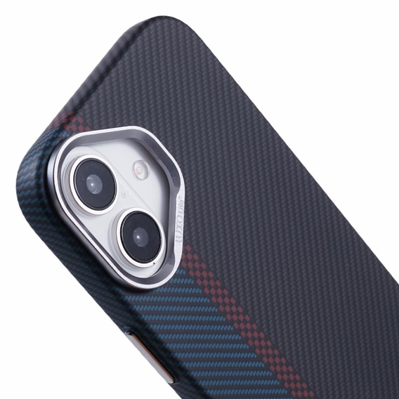 Tok iPhone 16, Carbon Fiber MagSafe, fekete / kék