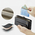 Tok CASEME iPhone16e, RFID Leather Wallet, vállpánttal, fekete