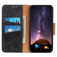Pattintható tok a Samsung Galaxy S25 Edge, Crazy Horse Wallet, fekete