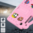 Gyermek tok Samsung Galaxy Tab A9, Cute Patterns, állvánnyal, rózsaszín