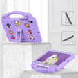 Gyermek tok Samsung Galaxy Tab S6 Lite 10.4 2020/2022 / Tab A7 2020 T500 / T505 / Tab S6 T860/T865, Cute Patterns, állvánnyal, lila