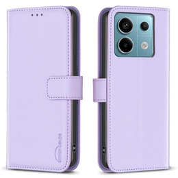 Pattintható tok a Xiaomi Redmi Note 13 Pro 4G / Xiaomi Redmi Note 14S / Xiaomi Poco M6 Pro 4G, BINFEN Wallet, lila