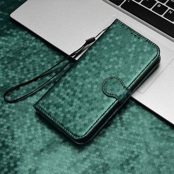 Flap tok Infinix Hot 40i, Wallet Rhombus, zöld