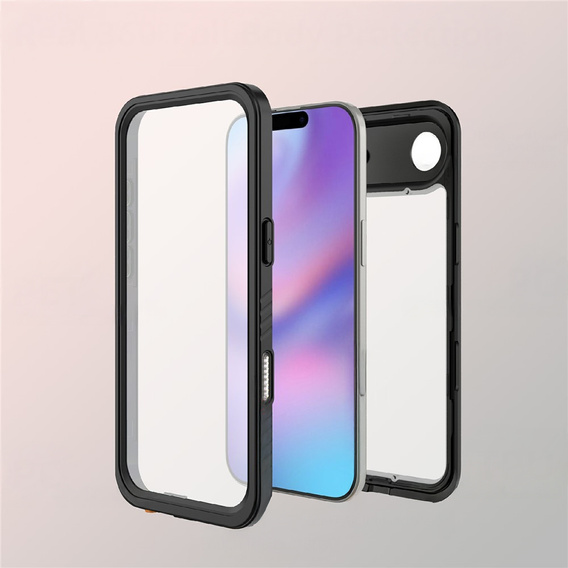 Tok iPhone Air készülékhez, IP68 vízálló Redpepper, fekete