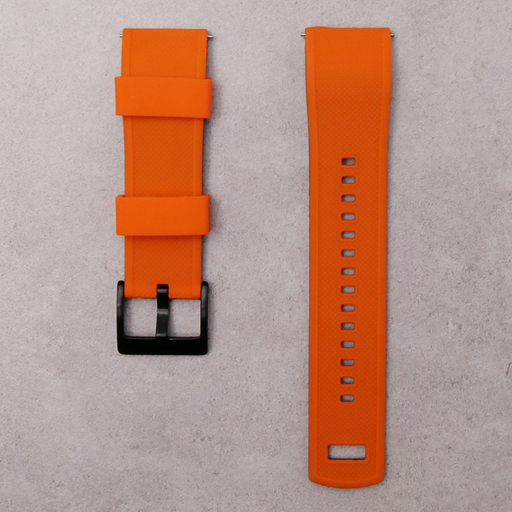 ERBORD univerzális szilikon szíj 22mm, Dual Color, narancssárga / fekete / fekete csat