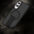 Tok Samsung Galaxy S25 Edge, Kickstand Matt Case, MagSafe, fekete
