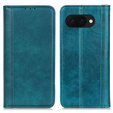 Pattintható tok Google Pixel 9A, Split Leather, zöld