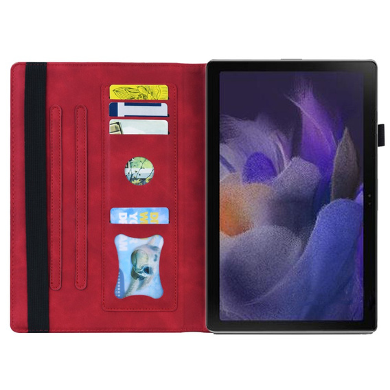 Tok Samsung Galaxy Tab A9+, Classic, tolltartóval, piros