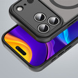 Matt tok iPhone 17 Pro Max készülékhez, MagSafe, kameravédelemmel, fekete