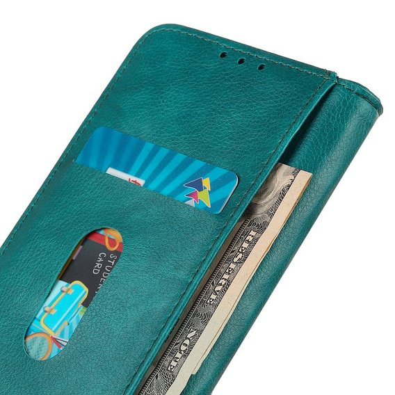Telefontok a Motorola Edge 30 Neo, Wallet Litchi Leather, zöld