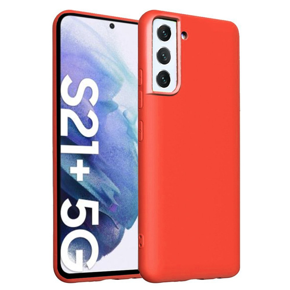 Telefontok a Samsung Galaxy S21+ Plus, Silicone Lite, piros