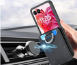 Tok Motorola Razr 50 Ultra, Card Slot Ring Case, fekete