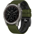 Szilikon pánt Garmin Fenix 7 / Forerunner 965 / 955 / 945 / 935, zöld / fekete