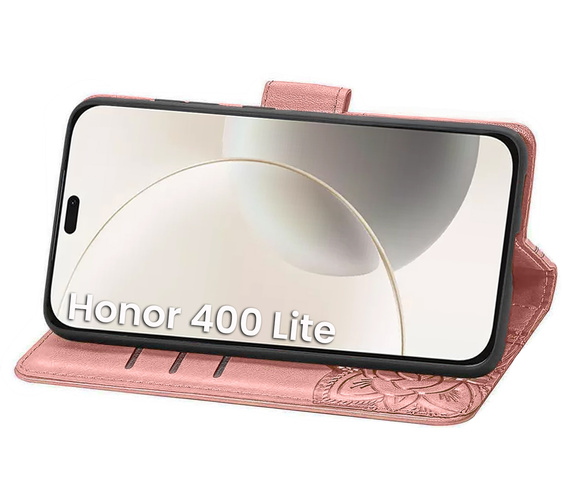 Pattintható tok a Honor 400 Lite, Butterfly, rózsaszín rose gold