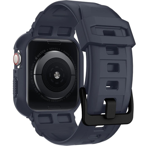 Spigen tok és szíj az Apple Watch 4/5/6/7/8/9/SE 44/45 mm-es modellekhez, Rugged Armor Pro charcoal grey