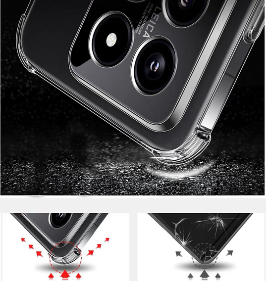 Telefontok a Xiaomi 14T Pro, Dropproof, átlátszó