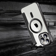 Pattintható tok a iPhone 13 Pro Max, RFID Wallet MagSafe CamShield, fekete