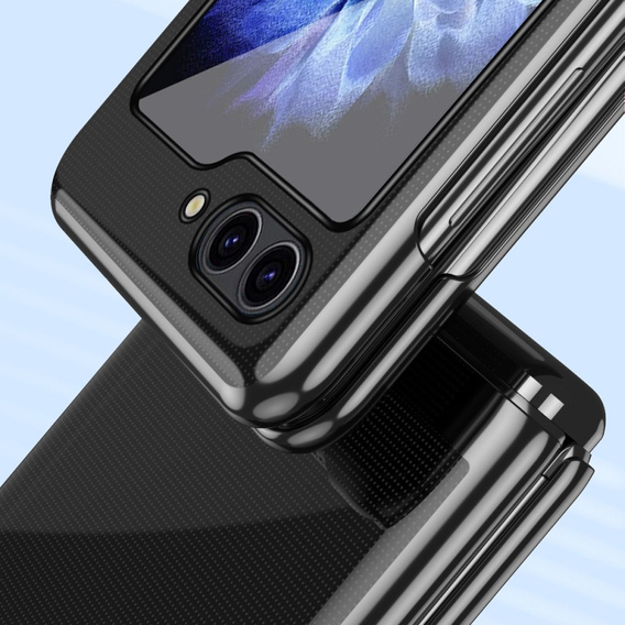 Tok Samsung Galaxy Z Flip7 FE / Z Flip6, PC Case, átlátszó / fekete