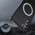 Kameravédő tok Samsung Galaxy S24+ Plus, CamShield MagSafe, átlátszó / fekete