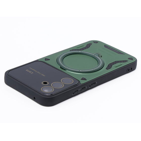 Páncélozott tok Samsung Galaxy A54 5G, CamShield MagSafe, zöld