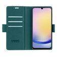 Tok Samsung Galaxy A25 5G, ERBORD Glossy Litchi, pénztárca patenttal, zöld
