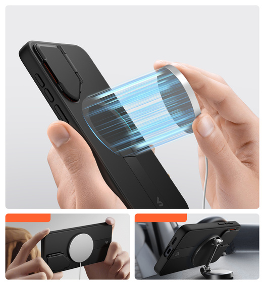 Suritch ütésálló tok állvánnyal és MagSafe-vel Samsung Galaxy S25 FE készülékhez