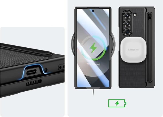 Üveg tok teljes 360°-os védelemmel a Samsung Galaxy Z Fold7 5G számára