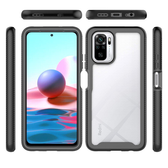 Tok Xiaomi Redmi Note 10 / 10S készülékhez, Shockproof, fóliával, kék