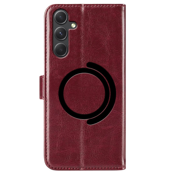 Pattintható tok a Samsung Galaxy A54 5G, Wallet, do MagSafe, piros