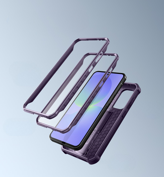 Páncélozott tok a Samsung Galaxy A36 5G, Dexnor Full Body (Two Frames), lila