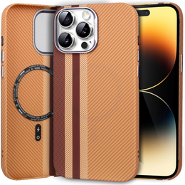 Tok iPhone 14 Pro Max, Carbon Fiber MagSafe, sárga