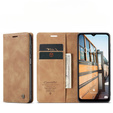 CASEME tok Samsung Galaxy M33 5G, Leather Wallet Case, barna