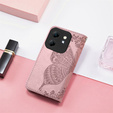 Pattintható tok a Infinix Hot 50i 4G, Butterfly, rózsaszín rose gold